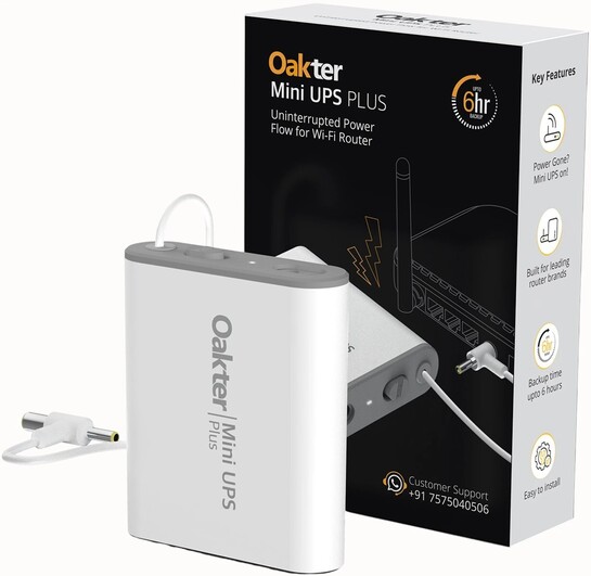 Oakter Mini UPS Plus Power Backup for Router