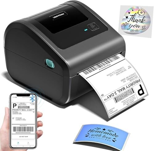ARVOX D450BT 4x6" Bluetooth Thermal Shipping Label Printer | 203 DPI, 152mm/s High Speed