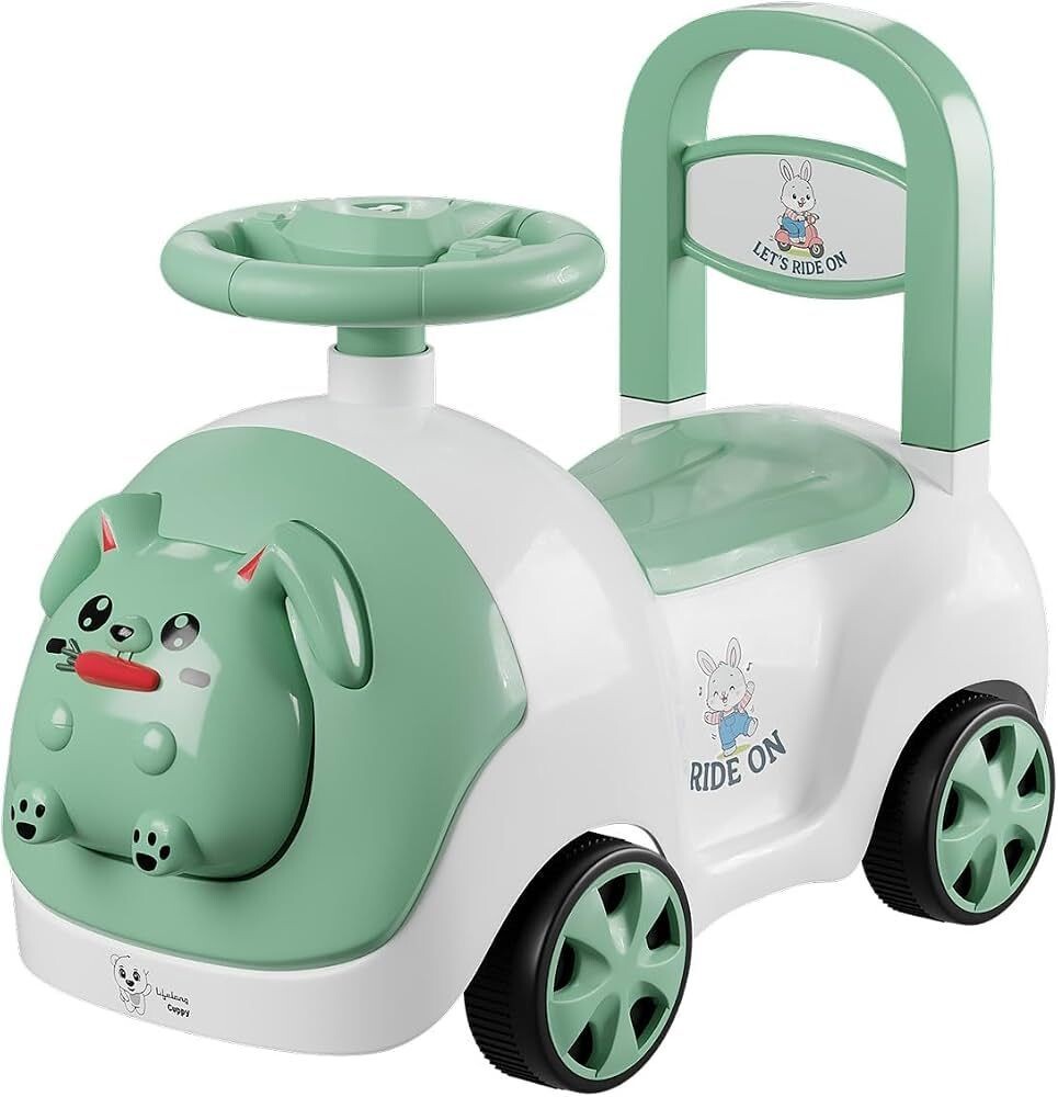 Bunny Manual Push Rideon Toy Car with Back Support for Boys