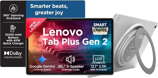 Lenovo Tab Plus Gen 2 {Smartchoice} with JBL 9-unit Speaker System, Wifi only (8GB, 128GB)
