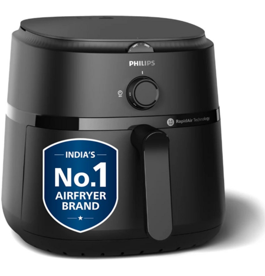 PHILIPS Air Fryer NA130, 6.2 Litre, Extra Large, 100% Food Safe 