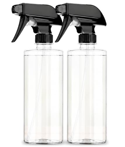 LUMONY® Pack of 2 - Spray Bottle 500 ML Transparent Clear Empty Water Spray Bottles,Water Liquid Sprayer Set for Face, Hair, Garden, Sanitizer, Perfume and More (Pack Of 2)