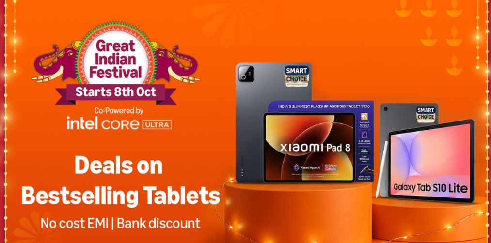 Amazon Great Indian Festival Offers on Tablets - Apple iPads, Samsung Tab & more