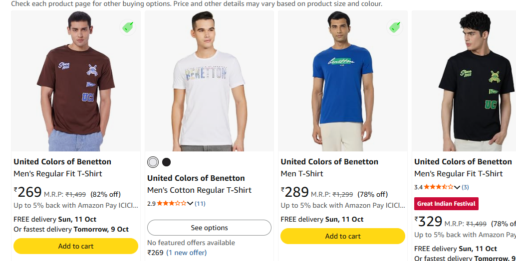 Upto 83% Off On UCB Clothing.
