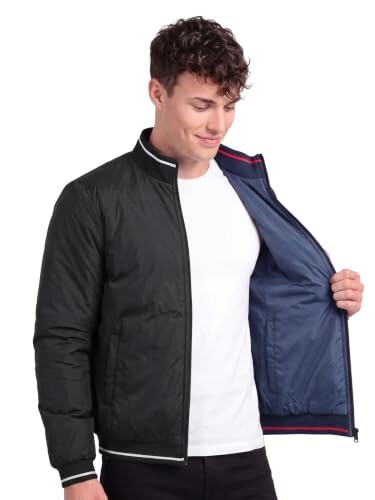 ZENSHARK Reversible 2-in-1 Men's Winter Jacket | Warm Insulated Windproof Puffer Jacket for Travel & Biking