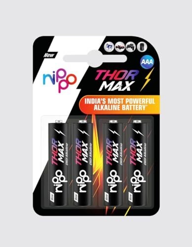 Nippo Thor MAX AAA Alkaline Battery (Pack of 4) [30% Coupon]