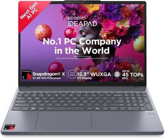 Lenovo IdeaPad Slim 3 with 1Yr ADP Snapdragon X - (16 GB/1 TB SSD/Windows 11 Home)