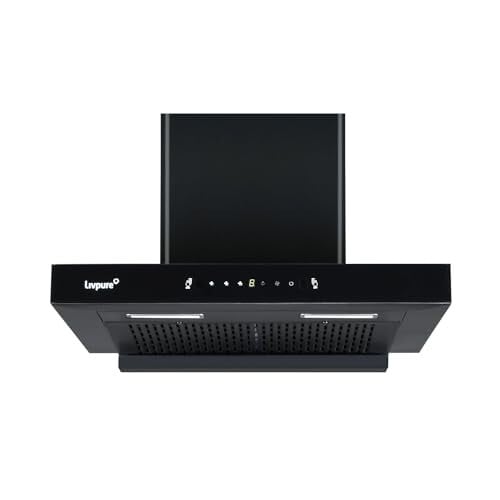 Livpure Fenix 60 cm | T-Shape Chimney | 10 Years Motor + 2 Years Comprehensive Warranty | Black