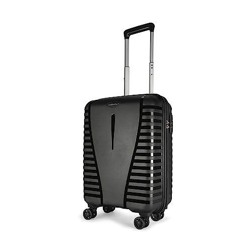 Aristocrat Airpro 8-Wheel Cabin Size Hard Case Trolley Bag, Jet Black