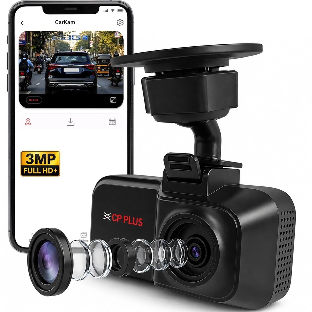 [ICICI CC] CP PLUS 3MP Full HD+ Car Dashcam with Night Vision & G-Sensor