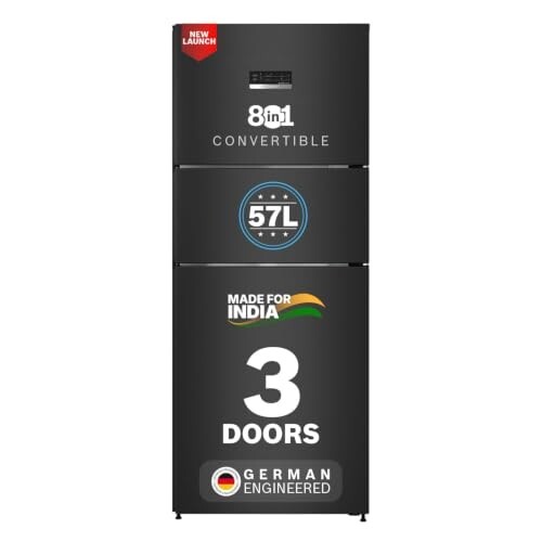 Bosch 302L 3-Star Triple Door Convertible Refrigerator – Cosmic Steel (2026 Model)