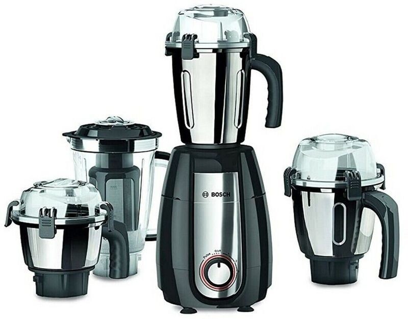 BOSCH TrueMixx Pro 1000 W Mixer Grinder (MGM8842MIN | 4 Jars | Black, Steel)