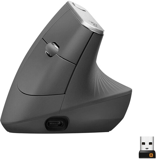 Logitech MX Vertical Ergonomic Optical Mouse with 4000 DPI High 