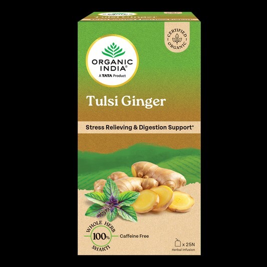 Organic India Tulsi Ginger 25Bag @65 & Tulsi Green 100Bag @230 (PhonePe Coupon) Limited Stock