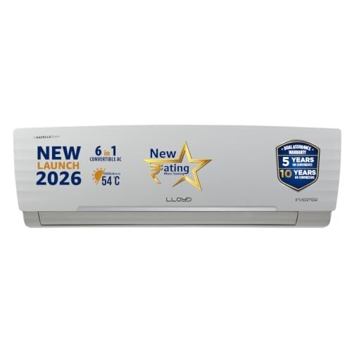 Lloyd 1.5 Ton 3 Star Inverter Split AC, 2026 New Star Rated