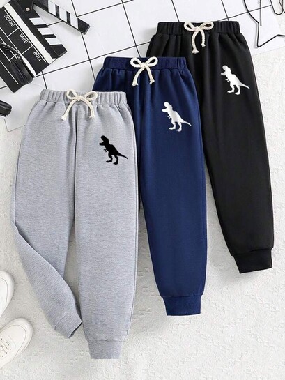 Buy Googo Gaaga Boys Pack Of 3 Cotton Relaxed Fit Mid Rise Joggers - Track Pants for Boys 31400139 | Myntra