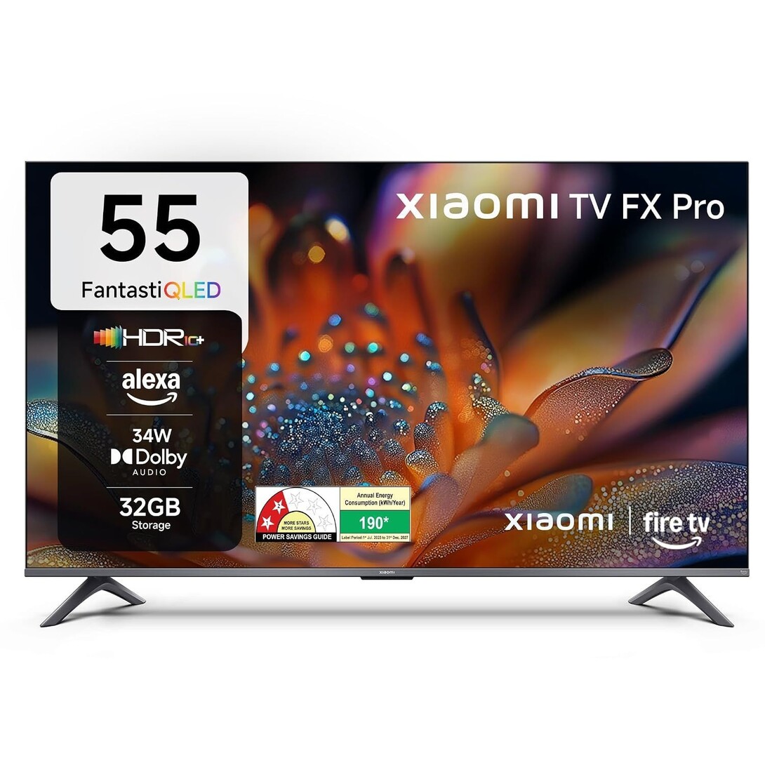 Xiaomi (139 cm) 55 inch Smartchoice FX Pro 4K QLED Smart | HDR10+ | Fire TV | L55MB-FPIN