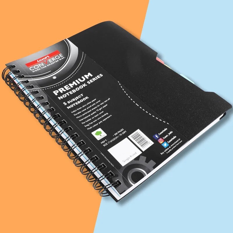 LUXOR Single Ruled A5-300 Regular Notebook Single Ruled 300 Pages...more