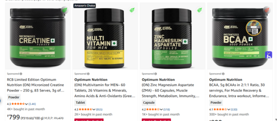 Amazon.in: Optimum Nutrition upto 46% Off