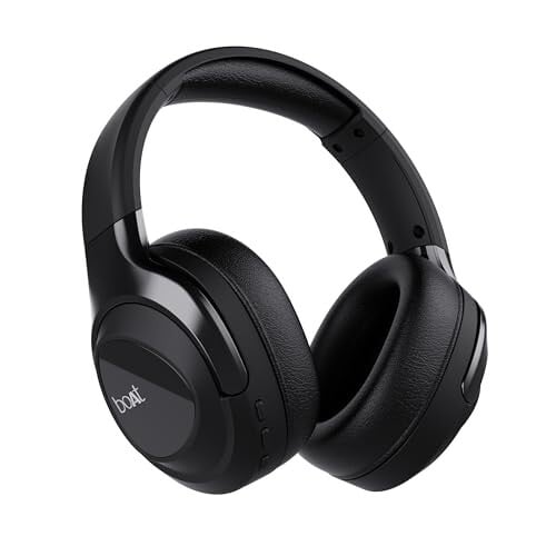 boAt Nirvana Eutopia Bluetooth Headphones with Head Tracking Function, Spatial Audio,20 HRS Playtime, ENx™ Tech, ASAP™ Charge, Hearables App(Android & iOS Compatible)(Primia Black)