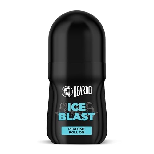 Beardo Ice Blast Perfume Roll-On, 50ml for Men | Long-Lasting Menthol Freshness with Musk & Woody Notes