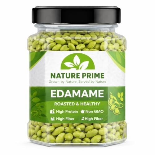 Nature Prime Edamame Seeds 400g | Roasted & Healthy Snack | High Protein, High Fiber | Non-GMO Soybeans | Premium Quality Crunchy Seeds