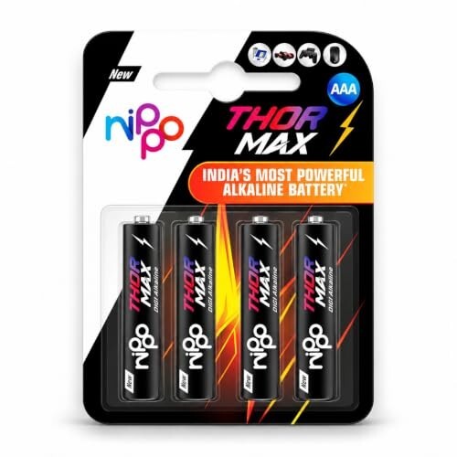 Nippo Thor MAX AAA Alkaline Battery (Pack of 4)