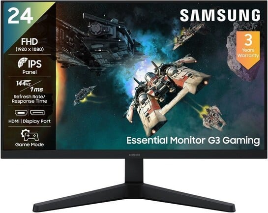 {Price drop} Samsung G3 Gaming Monitor 60.4 cm (24 inch) Full HD LED Backlit IPS Panel Gaming Monitor (LS24HG310EWXXL) (Response Time: 1 ms, 144 Hz Refresh Rate)