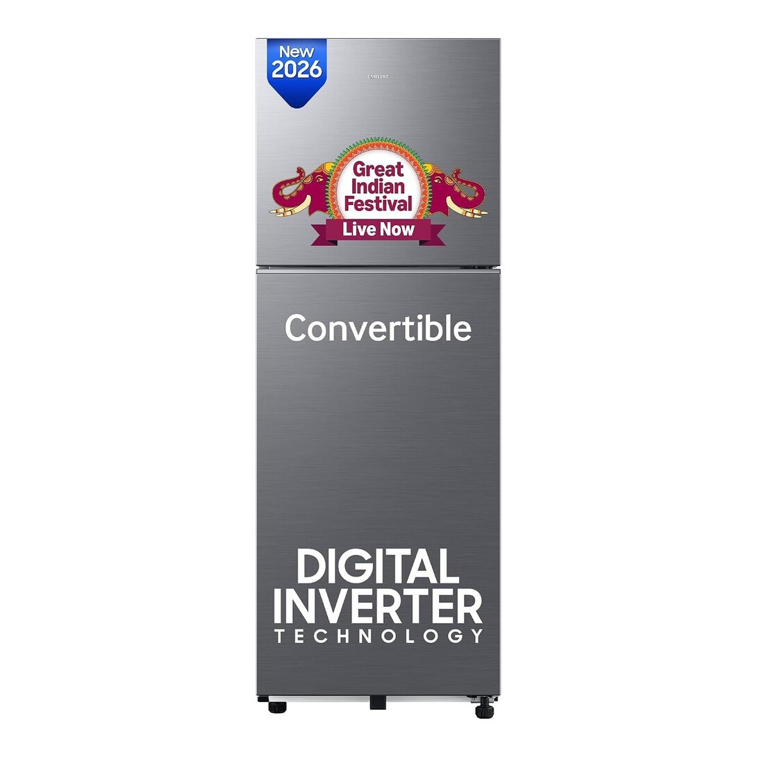Samsung 236 L, 3 Star, Convertible, Digital Inverter Frost Free Double Door Refrigerator