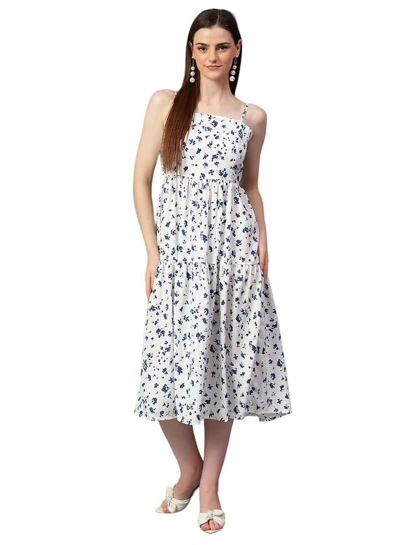 KOTTY Women's Fit And Flare Midi Dashing Designs Graceful Dawn Dress