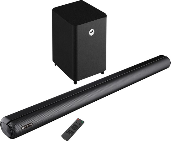 MOTOROLA AmphisoundX 200 W Bluetooth Soundbar (Black, 2.1 Channel...more