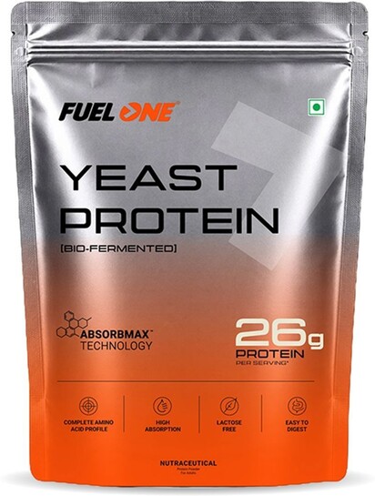 FUELONE Bio-fermented Yeast Protein Isolate 5.28g BCAA, 3.23g Glutamic Acid Whey Protein (1 kg, Chocolate)