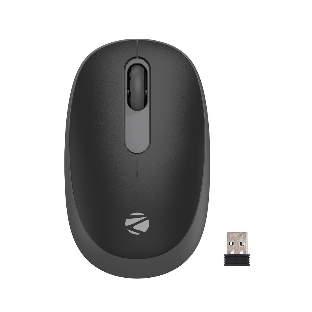 ZEBRONICS Groot Wireless Mouse, Dual Mode (2.4GHz + BT), Upto 1600 DPI, Silent Operation, 3 Buttons, Comfortable & Ergonomic, for Mac | Laptop | Computer, with 2 Years Warranty