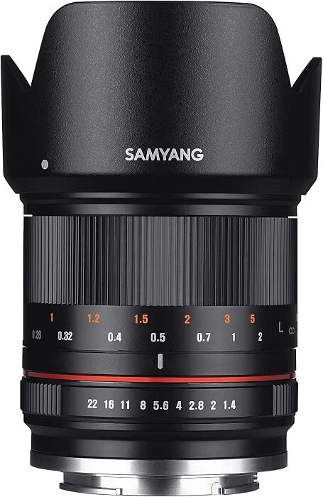 Samyang 21 mm F1.4 ED AS UMC CS Wide Angle Lens for Mirrorless Camera, Fuji X Black