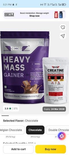Protein Mass Gainer @Rs. 199