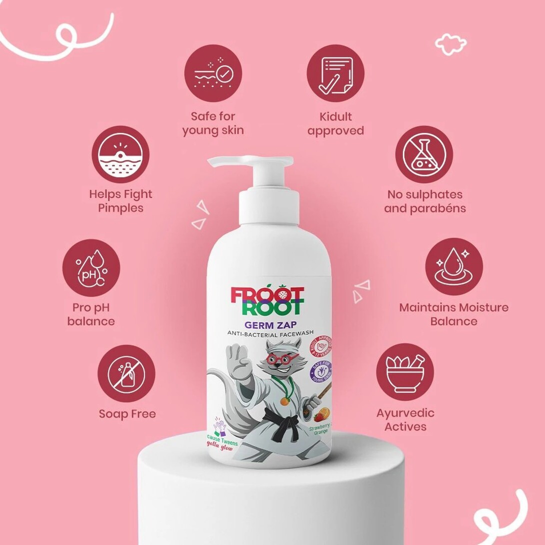 [100 % coins back] FROOT ROOT Germ Zap Facewash For Kids Value Pack Face Wash (300 m...more
