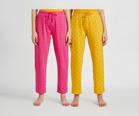 Amazon Brand - Symbol womens Cotton Ankle Length Regular Fit Pyjama set (Available in Plus Sizes)