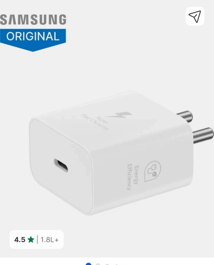Samsung 25 W Adaptive Fast Charging 3 A Wall Charger