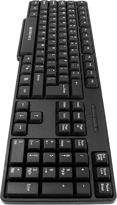 Zebronics USB Keyboard with Rupee Key, USB Interface and Retractable ...