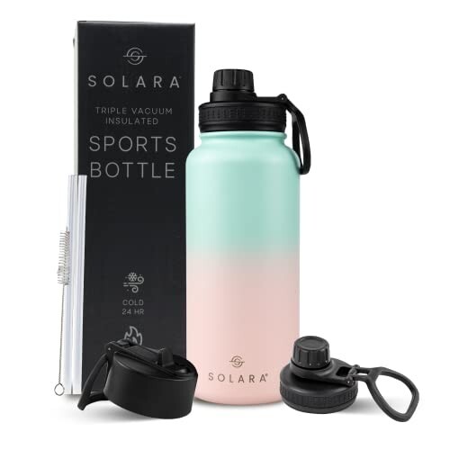 SOLARA Insulated Water Bottle 1 Litre, Hot Water Bottle, 1000ml Thermosteel Water Bottles for Travel, Home, Office, School, Gym,