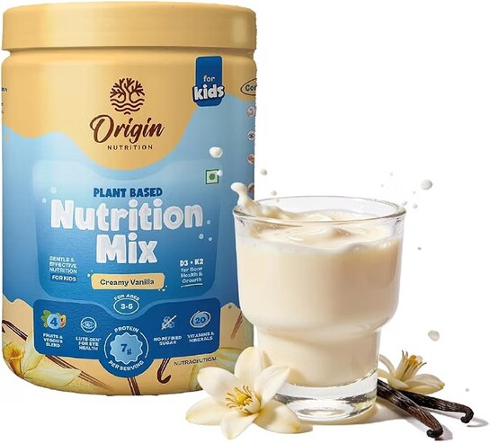[Expired] Origin Kids Nutrition Mix | Ages 3–6 | 7g Plant Protein for Growth & Bone Health |  261g 