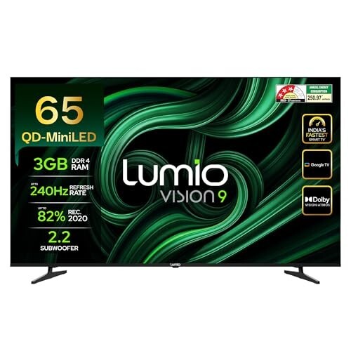 Lumio Vision 9 2026 165cm (65 inches) 4K Ultra HD Smart QD-MiniLED Google TV EPIC2-ADSI