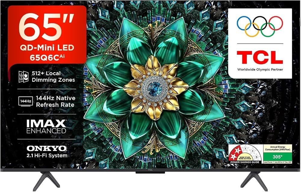 TCL 164 cm (65 Inches) Smartchoice 4K UHD Smart QD-Mini LED Google TV | 144Hz Refresh Rate 