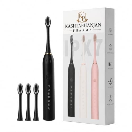 KASHTHABHANJAN PHARMA® Sonic Electric Toothbrush for Adults & Kids | 5 Cleaning Modes | Deep Cleaning Electric Tooth Brush (Multi)