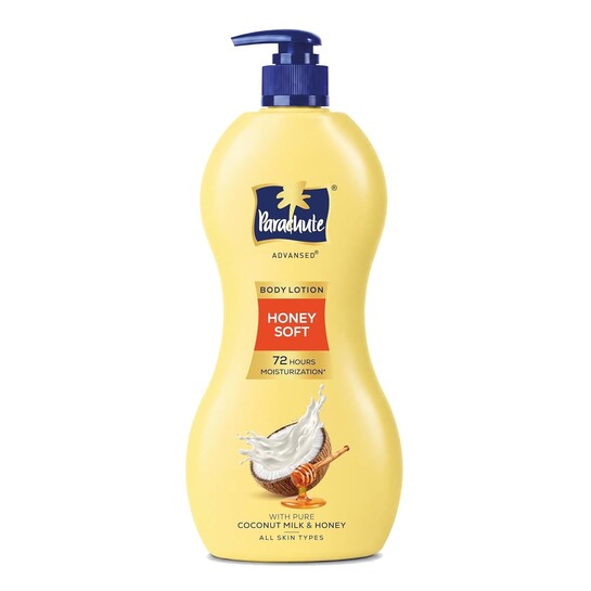 Parachute Advansed Honey Soft Body Lotion, With Honey, 100% Natural, Dry Skin Moisturizer, Silky Smooth Skin, 600ml