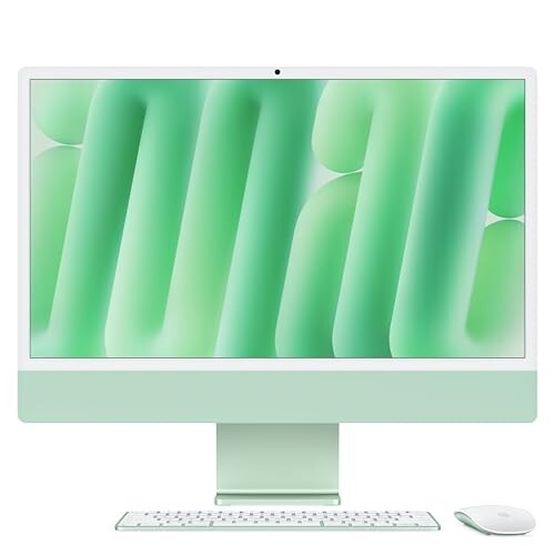 Apple 2024 iMac All-in-One Desktop Computer with M4 chip with 8-core CPU and 8-core GPU: Built for Apple Intelligence, 60.96 cm (24″) Retina Display, 16GB Unified Memory, 256GB SSD Storage; Green