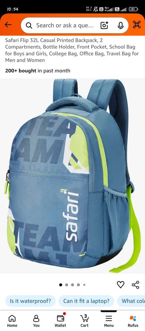 Safari 32 lt bag @572+extra 28 cb for icicicc holder