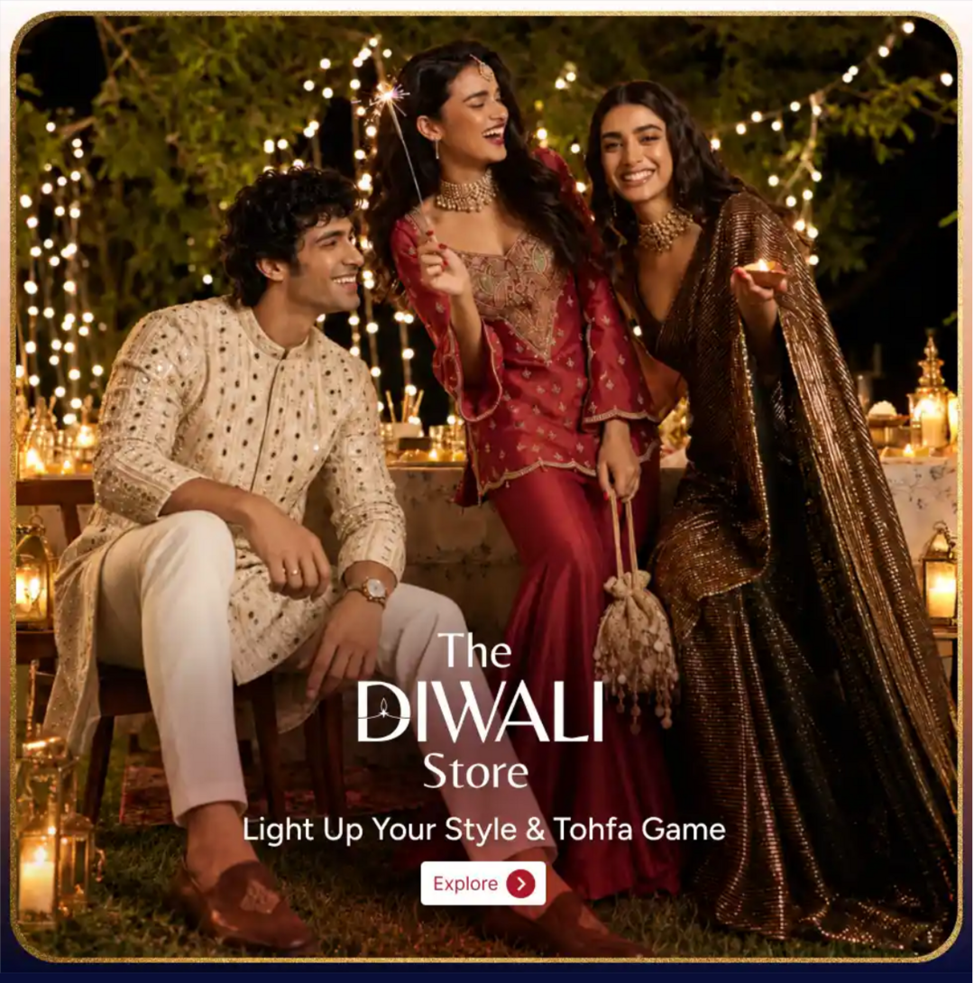 The DIWALI Store Light Up Your Style & Tohfa Game: Clothing, Jewellery, Footwear & more Up to 90% off