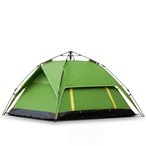 Lifelong Quick Pop-up Camping Tent with Glass Fiber Tent Poles, Superior Air Ventilation, Waterproof with PU Coating for Air Tent-House, Portable & Foldable for Camping 2 Person Green