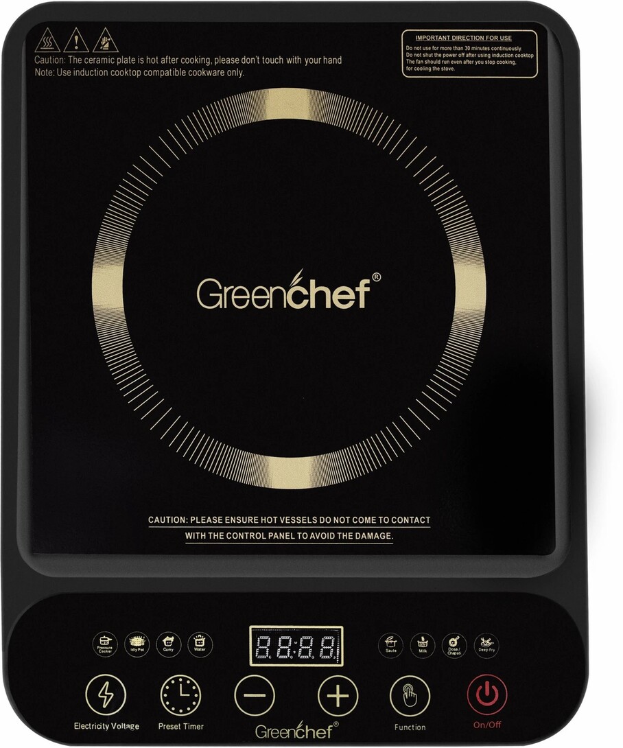 Dicing Led Greenchef 2000 W Induction Cooktop Touch Panel (Black, Dice) | Desidime